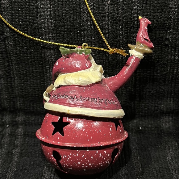 vVintage Beth Yarbrough Santa Jingle Bell Ornament - Picture 3 of 7